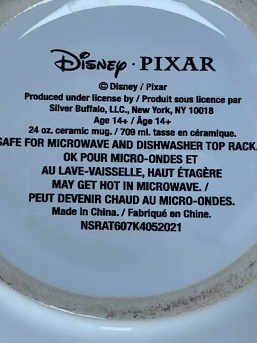 Disney Pixar Ratatouille Ceramic Soup Mug 24 oz w/ Pressure Release Lid